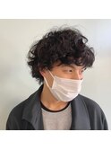 ナチュショートくるくるパーマ