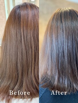 アークスヘアー 大人可愛い髪質改善カラーさら艶アッシュベージュ