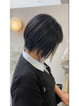 ムク(mUku) 愛されショートボブ/ラフ/ダークアッシュ
