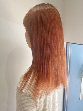 ウクラ バイ レシッド 池袋(uchla by rcid) レイヤーロング暖色テラコッタオレンジ/ピンクオレンジ/ピレンジ