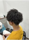 ツイストスパイラルパーマセンターパート<理容室>川口鳩ヶ谷108