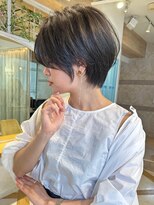 ロンド ストラーダ 心斎橋(Lond strada)&nbsp;ショート×ハイライト白髪ぼかし×マチルダボブ[心斎橋]