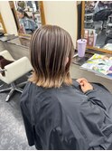 切りっぱなしボブ ミルクティーベージュ