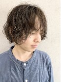 ホワイトメッシュハイライトスパイラルパーマツイストパーマ