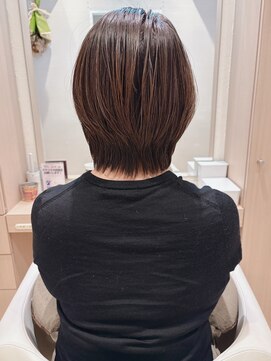 コーエン(cowen) マッシュルーム似合わせショートボブ絶壁ダークアッシュ40代