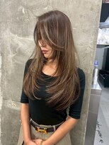 キング 心斎橋店(K!ng) レイヤーカットブリーチなしダブルカラーインナーカラー韓国