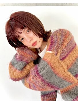 ソワ オモテサンドウ(SOIE OMOTESANDO) 【SOIE】暖色オン眉ボブ