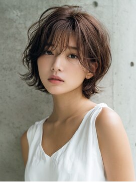 アルトリスト(Altruist Aging×HAIR&SPA) ★ダークアッシュ大人ガーリーボブ着物ミディアムレイヤーカット