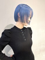 ソー(so.)&nbsp;アイスブルー/切りっぱなしボブ/ミニボブ/横浜