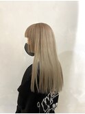 ミルクティーブロンドブリーチ＆ダブルカラーミルクブラウンg12