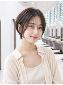 前髪なしショートハンサムショート#渋谷駅#髪質改善グレージュ#1