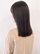 ヌードルバイコア(noodle by CoRe.gn)&nbsp;透明感グレージュカラー×髪質改善ストレートミディアムヘア
