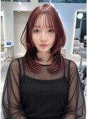 ◎レイヤーカット/ひし形シルエット顔まわりカット/ワンカール