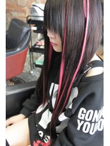 オーバーキャプテンネイキッド(OVER CAPTAIN NAKED) エクステナチュラルブラック×ピーチピンク