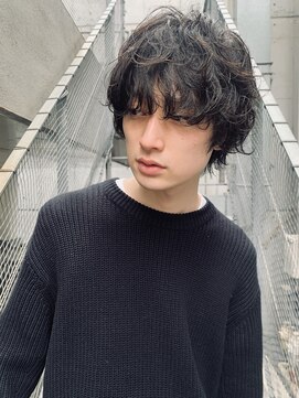 フィフス(fifth) ◇スパイラルマッシュウルフ 黒髪 くせ毛風パーマ◇