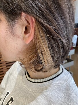 ムスビ(hair musubi) イヤリングカラーカラーボブスタイル