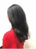 ブルージュカラー_マロンベージュ Aラインボブ かきあげ
