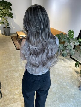 メリー オオサカ(Merly Osaka) シルクのような寒色バレイヤージュ_white ash_