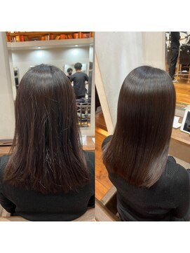 キュア 表参道(CURE) 黒髪/グレージュカラー/ココアベージュ/ヘルシーロング[表参道]