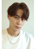 センターパート 緩めスパイラル ナチュラル束間