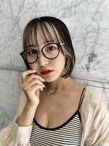 ロンド ストラーダ 心斎橋(Lond strada)&nbsp;マチルダボブ×インナーグレージュ【髪質改善/縮毛矯正】