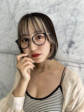 ロンド ストラーダ 心斎橋(Lond strada) マチルダボブ×インナーグレージュ【髪質改善/縮毛矯正】