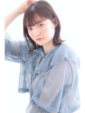 アルベロ(albero) 切りっぱなしセミディ/シースルーワイドバング20代30代40代