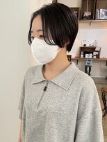 ヘアーアイストゥーレ(HAIR ICI TRE)&nbsp;20代30代40代小顔ハンサムショートアッシュブラック担当渡辺聖