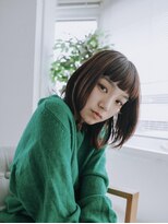 リノ 金山(Rino) デザインカラー/レイヤーカット/ウェットヘア/オリーブベージュ