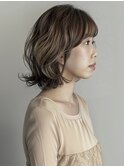 ★グレージュデザインカラーハッシュカットツートンカラーボブ