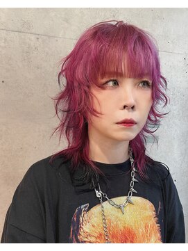 キャロルガーデンズ ボコカ 表参道(Carroll Gardens bococa) ピンク/ウルフ/レイヤー/ブリーチ