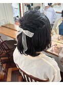 シンプルハーフアップ