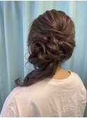 サイドお団子アレンジ