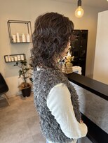 メデル(mederu)&nbsp;コテ巻き風デジタルパーマミディアムパーマボブパーマ大人可愛い