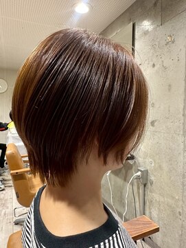 ヘアーアンドメイク ファット(Hair&Make PHAT) 大人可愛い小顔ショートボブ×チョコレートブラウン艶カラー