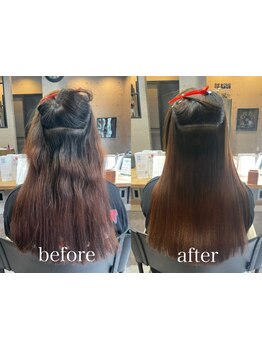 【庄内駅5分】髪質に合わせて厳選した薬剤で、乾かすだけでサラ艶髪に◎
