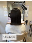 【cut+color＋treatment】 &nbsp;iNOA color × オリーブブラウン