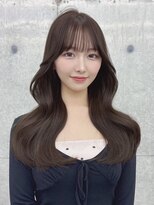 フォンズ(FONS) 透明感グレージュカラー/韓国くびれ巻き顔周りカット/シースルー