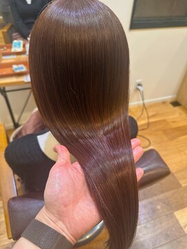 テラスヘア 三条(TERRACEhair) 柔らかツヤ髪に春先取りピンクブラウンカラー