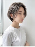 ショートカット/顔まわりカット/ハイライト/髪質改善/白髪ぼかし