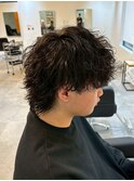刈り上げセンターパート/波巻きツイストスパイラル/伊勢崎