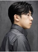 センターパート×ニュアンスパーマ×曲がる縮毛矯正×men's