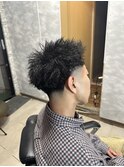 テーパーフェード×ツイストパーマ