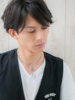 モッズヘア メン 上尾東口店(mod's hair men)&nbsp;20代30代アッシュブラック七三フェザーマッシュ韓国ヘアa上尾