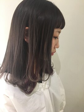 チクロヘアー(Ticro hair) AOI_ラベンダーグレー×インナーパープル