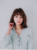 セミウェットなフリンジバング