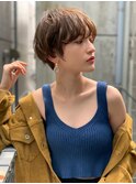 20代30代大人かわいい斜めバングデザインカラーシルキーベージュ