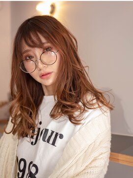 ジジ アドラーブル ヘア サロン(JiJi ADRABLE HAIR SALON) 【JiJi】ナチュラル　波ウエ－ブ　外ハネ　MIXカ－ル　ミディ