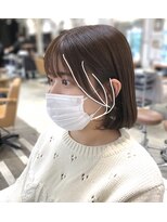 ショコラベージュメルティカラー☆くびれヘアカールベビーバング