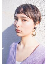 ピズム(PISM)&nbsp;ミニマムフレンチ小顔カット/グレージュカラー/斜めバング